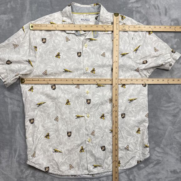 Tommy Bahama Men’s West Point Cotton Silk Shirt Large White Short Sleeve Button - Picture 4 of 7